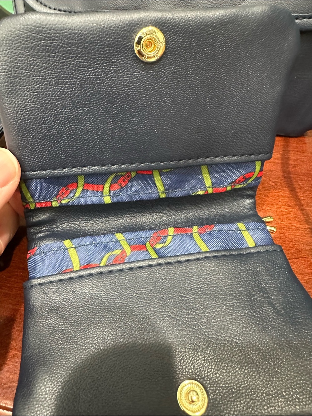 Roberta di Camerino Navy Leather Crossbody Bag & Matching Coin Purse 2-Piece Set - Picture 10 of 15